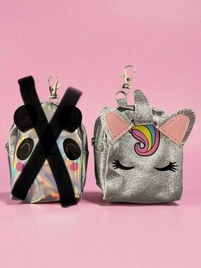 Pick 1 - Panda / Unicorn Mini Keychain Backpack